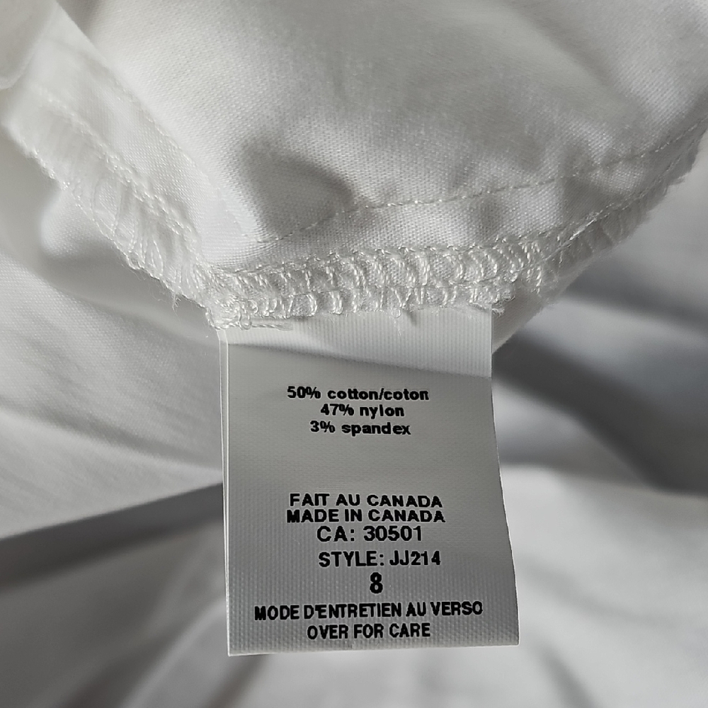 Women's Classic White Tunic Shirt With Stretch - Picture 4 of 5